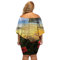 New Zealand ANZAC Day Family Matching Off Shoulder Short Dress and Hawaiian Shirt The Ode Remembrance And Poppy