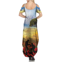 New Zealand ANZAC Day Family Matching Summer Maxi Dress and Hawaiian Shirt The Ode Remembrance And Poppy