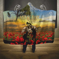 New Zealand ANZAC Day Hooded Blanket The Ode Remembrance And Poppy