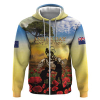 New Zealand ANZAC Day Hoodie The Ode Remembrance And Poppy