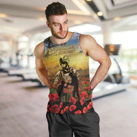 New Zealand ANZAC Day Men Tank Top The Ode Remembrance And Poppy