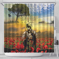 New Zealand ANZAC Day Shower Curtain The Ode Remembrance And Poppy