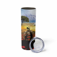 New Zealand ANZAC Day Skinny Tumbler The Ode Remembrance And Poppy