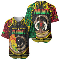 Vanuatu Language Week Baseball Jersey Boar Tusk Warrior Tribal Floral Pattern