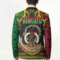 Vanuatu Language Week Blazer Boar Tusk Warrior Tribal Floral Pattern