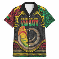 Vanuatu Language Week Hawaiian Shirt Boar Tusk Warrior Tribal Floral Pattern