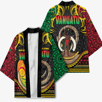 Vanuatu Language Week Kimono Boar Tusk Warrior Tribal Floral Pattern