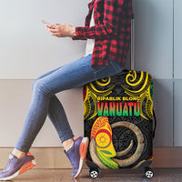 Vanuatu Language Week Luggage Cover Boar Tusk Warrior Tribal Floral Pattern