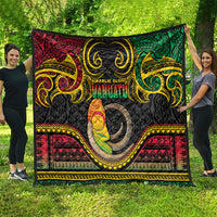 Vanuatu Language Week Quilt Boar Tusk Warrior Tribal Floral Pattern