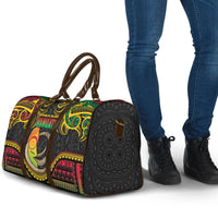 Vanuatu Language Week Travel Bag Boar Tusk Warrior Tribal Floral Pattern