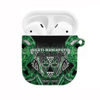 Aotearoa Ngati Maniapoto AirPods Case Maori Tribal Green Paua Shell Pattern