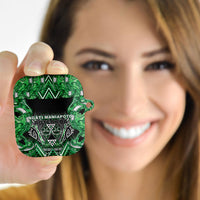 Aotearoa Ngati Maniapoto AirPods Case Maori Tribal Green Paua Shell Pattern