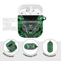 Aotearoa Ngati Maniapoto AirPods Case Maori Tribal Green Paua Shell Pattern