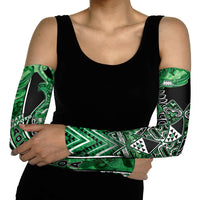 Aotearoa Ngati Maniapoto Arm Sleeves Maori Tribal Green Paua Shell Pattern