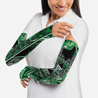 Aotearoa Ngati Maniapoto Arm Sleeves Maori Tribal Green Paua Shell Pattern
