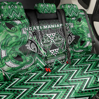 Aotearoa Ngati Maniapoto Back Car Seat Cover Maori Tribal Green Paua Shell Pattern
