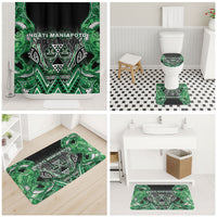 Aotearoa Ngati Maniapoto Bathroom Set Maori Tribal Green Paua Shell Pattern