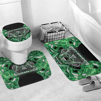 Aotearoa Ngati Maniapoto Bathroom Set Maori Tribal Green Paua Shell Pattern