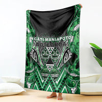 Aotearoa Ngati Maniapoto Blanket Maori Tribal Green Paua Shell Pattern
