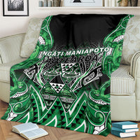 Aotearoa Ngati Maniapoto Blanket Maori Tribal Green Paua Shell Pattern