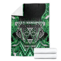 Aotearoa Ngati Maniapoto Blanket Maori Tribal Green Paua Shell Pattern