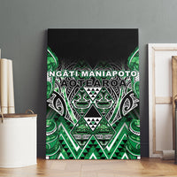 Aotearoa Ngati Maniapoto Canvas Wall Art Maori Tribal Green Paua Shell Pattern