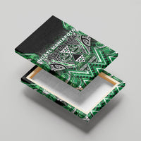 Aotearoa Ngati Maniapoto Canvas Wall Art Maori Tribal Green Paua Shell Pattern