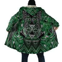 Aotearoa Ngati Maniapoto Cloak Maori Tribal Green Paua Shell Pattern