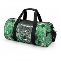 Aotearoa Ngati Maniapoto Duffle Bag Maori Tribal Green Paua Shell Pattern