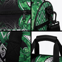 Aotearoa Ngati Maniapoto Duffle Bag Maori Tribal Green Paua Shell Pattern