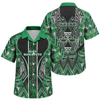 Aotearoa Ngati Maniapoto Family Matching Mermaid Dress and Hawaiian Shirt Maori Tribal Green Paua Shell Pattern
