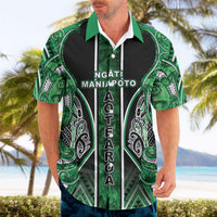 Aotearoa Ngati Maniapoto Hawaiian Shirt Maori Tribal Green Paua Shell Pattern