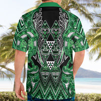 Aotearoa Ngati Maniapoto Hawaiian Shirt Maori Tribal Green Paua Shell Pattern