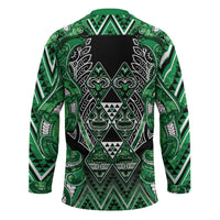 Aotearoa Ngati Maniapoto Hockey Jersey Maori Tribal Green Paua Shell Pattern