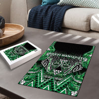 Aotearoa Ngati Maniapoto Puzzle Maori Tribal Green Paua Shell Pattern