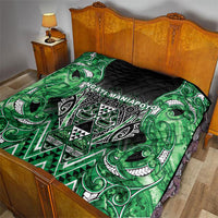 Aotearoa Ngati Maniapoto Quilt Maori Tribal Green Paua Shell Pattern