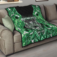 Aotearoa Ngati Maniapoto Quilt Maori Tribal Green Paua Shell Pattern