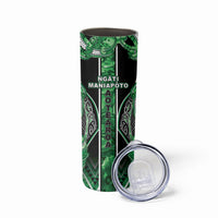 Aotearoa Ngati Maniapoto Skinny Tumbler Maori Tribal Green Paua Shell Pattern