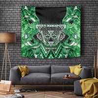 Aotearoa Ngati Maniapoto Tapestry Maori Tribal Green Paua Shell Pattern