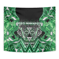 Aotearoa Ngati Maniapoto Tapestry Maori Tribal Green Paua Shell Pattern