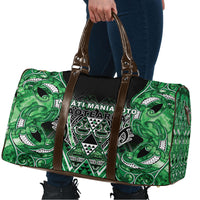 Aotearoa Ngati Maniapoto Travel Bag Maori Tribal Green Paua Shell Pattern
