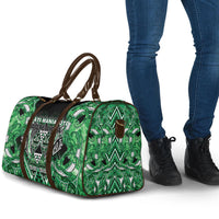 Aotearoa Ngati Maniapoto Travel Bag Maori Tribal Green Paua Shell Pattern