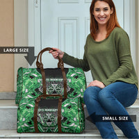 Aotearoa Ngati Maniapoto Travel Bag Maori Tribal Green Paua Shell Pattern