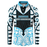 Custom Aotearoa Ngati Kahungunu Button Sweatshirt New Zealand Traditional Maori Pattern