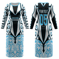 Custom Aotearoa Ngati Kahungunu Family Matching Long Sleeve Bodycon Dress and Hawaiian Shirt New Zealand Traditional Maori Pattern