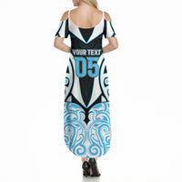 Custom Aotearoa Ngati Kahungunu Summer Maxi Dress New Zealand Traditional Maori Pattern DT05 - Polynesian Pride