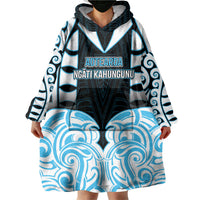 Custom Aotearoa Ngati Kahungunu Wearable Blanket Hoodie New Zealand Traditional Maori Pattern
