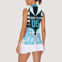 Custom Aotearoa Ngati Kahungunu Women Sleeveless Polo Shirt New Zealand Traditional Maori Pattern