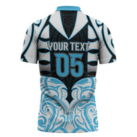 Custom Aotearoa Ngati Kahungunu Zipper Polo Shirt New Zealand Traditional Maori Pattern DT05 - Polynesian Pride