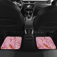 Pink Palaka Hawaiian And Japanese Car Mats Sakura Lei With Koi Fish - Polynesian Pride